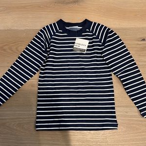 Long sleeve striped rash guard